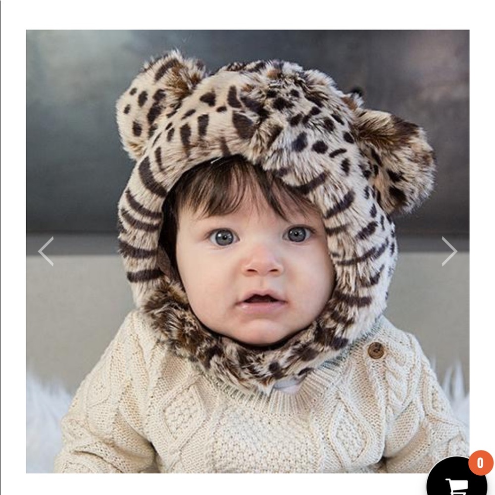 Eskimo kids Cheetah Faux fur hat